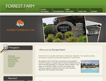Tablet Screenshot of forrestfarmshoa.com